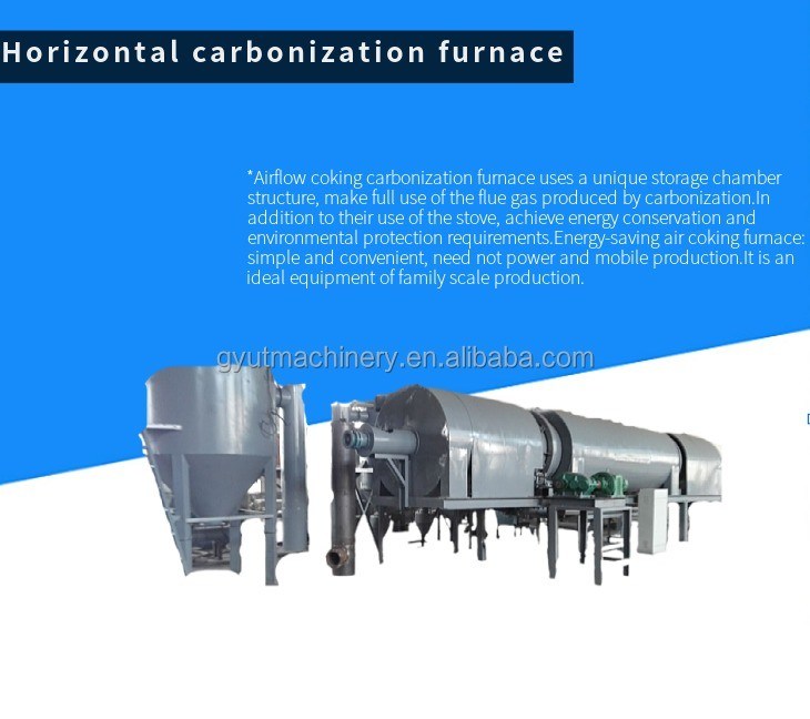 7.5kw 0.75 大規模炭生産のためのココナッツシェル炭化炉