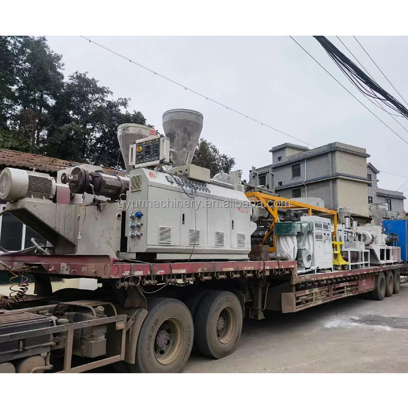 65/132 プラスチック加工用の二重コーンパイプ製造機械 中古 20mx2.5mx2.2m