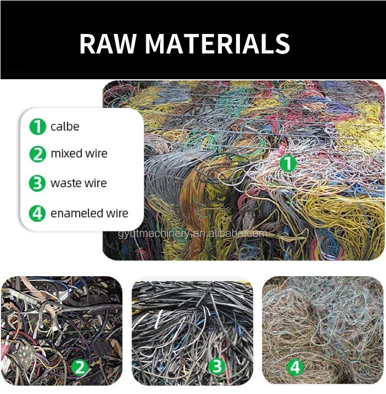 材料のリサイクルのためのサポート単相ケーブル磨き機 銅線ケーブル廃棄物