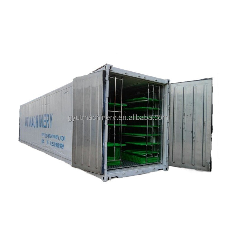 長期使用寿命 2400w 容器内の小麦草のための太陽水培養用飼料機械